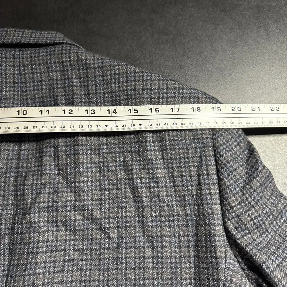 Tommy Hilfiger 42R Blazer‎ Sport Coat Mens Gray Check Wool
